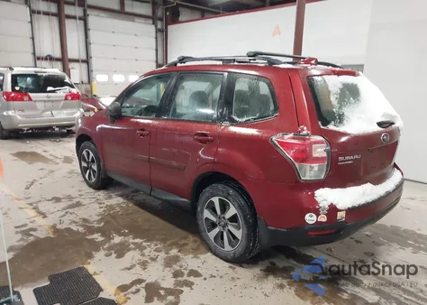 2017 Subaru Forester 2.5I z USA, uszkodzony, nr VIN JF2SJABC4HH498561